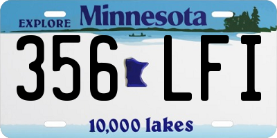 MN license plate 356LFI