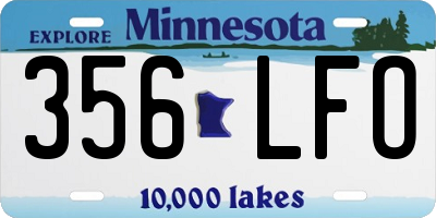 MN license plate 356LFO