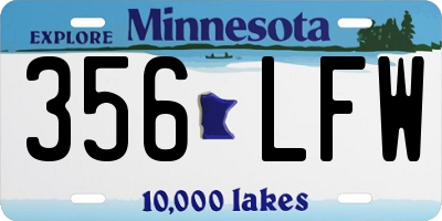 MN license plate 356LFW