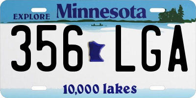 MN license plate 356LGA