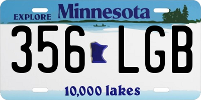 MN license plate 356LGB