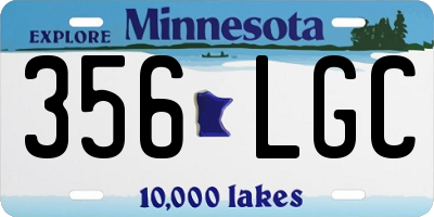 MN license plate 356LGC