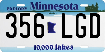 MN license plate 356LGD