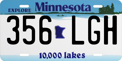 MN license plate 356LGH