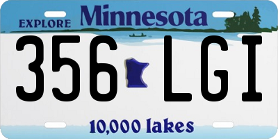 MN license plate 356LGI