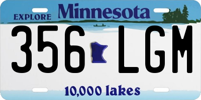 MN license plate 356LGM