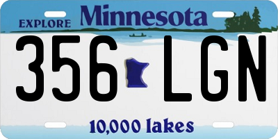 MN license plate 356LGN