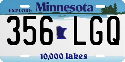 MN license plate 356LGQ