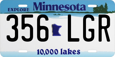MN license plate 356LGR