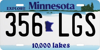 MN license plate 356LGS