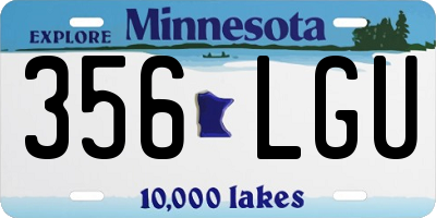 MN license plate 356LGU