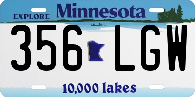 MN license plate 356LGW