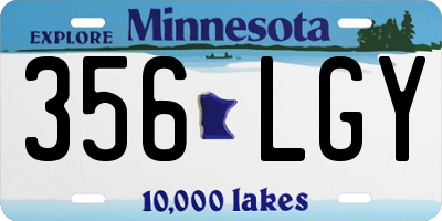 MN license plate 356LGY