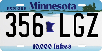 MN license plate 356LGZ