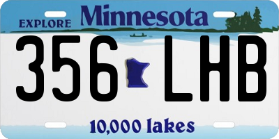 MN license plate 356LHB