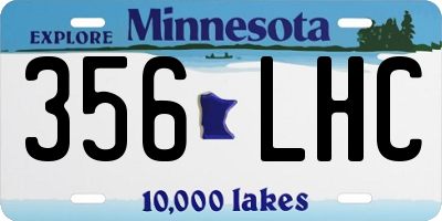 MN license plate 356LHC