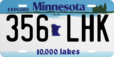 MN license plate 356LHK