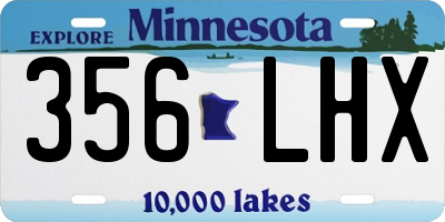 MN license plate 356LHX