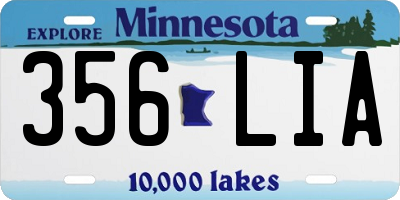 MN license plate 356LIA