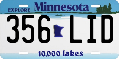 MN license plate 356LID