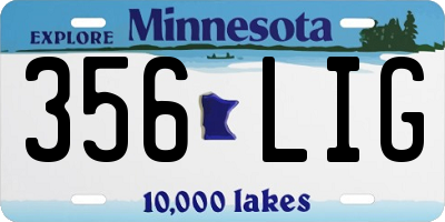 MN license plate 356LIG