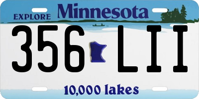 MN license plate 356LII