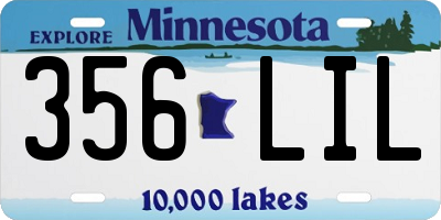 MN license plate 356LIL