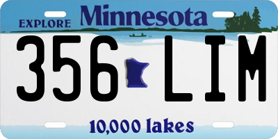 MN license plate 356LIM