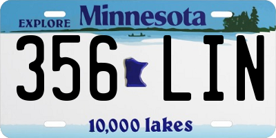MN license plate 356LIN