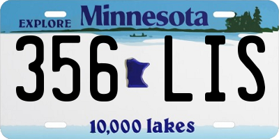 MN license plate 356LIS