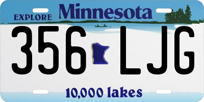 MN license plate 356LJG