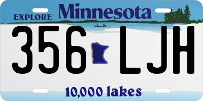MN license plate 356LJH