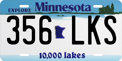 MN license plate 356LKS