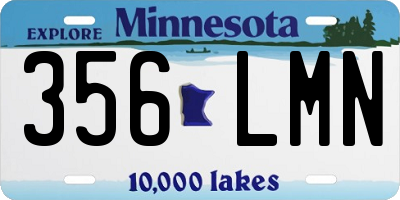 MN license plate 356LMN
