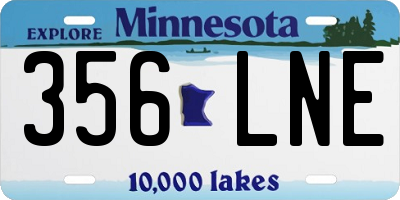 MN license plate 356LNE