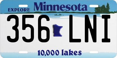 MN license plate 356LNI