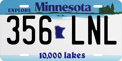 MN license plate 356LNL