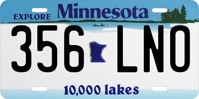 MN license plate 356LNO