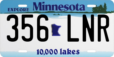 MN license plate 356LNR