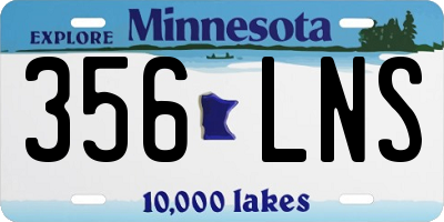 MN license plate 356LNS