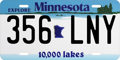 MN license plate 356LNY