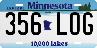 MN license plate 356LOG