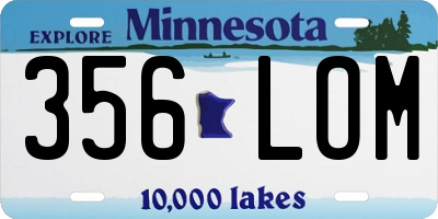 MN license plate 356LOM