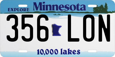 MN license plate 356LON