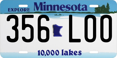 MN license plate 356LOO