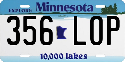 MN license plate 356LOP