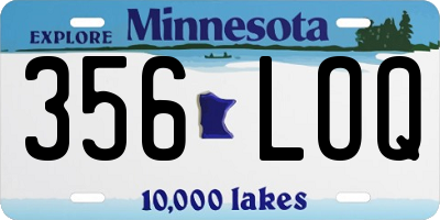 MN license plate 356LOQ