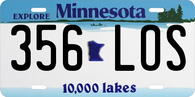 MN license plate 356LOS