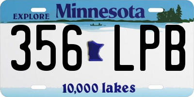 MN license plate 356LPB