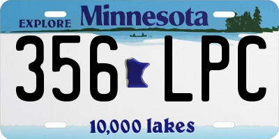 MN license plate 356LPC